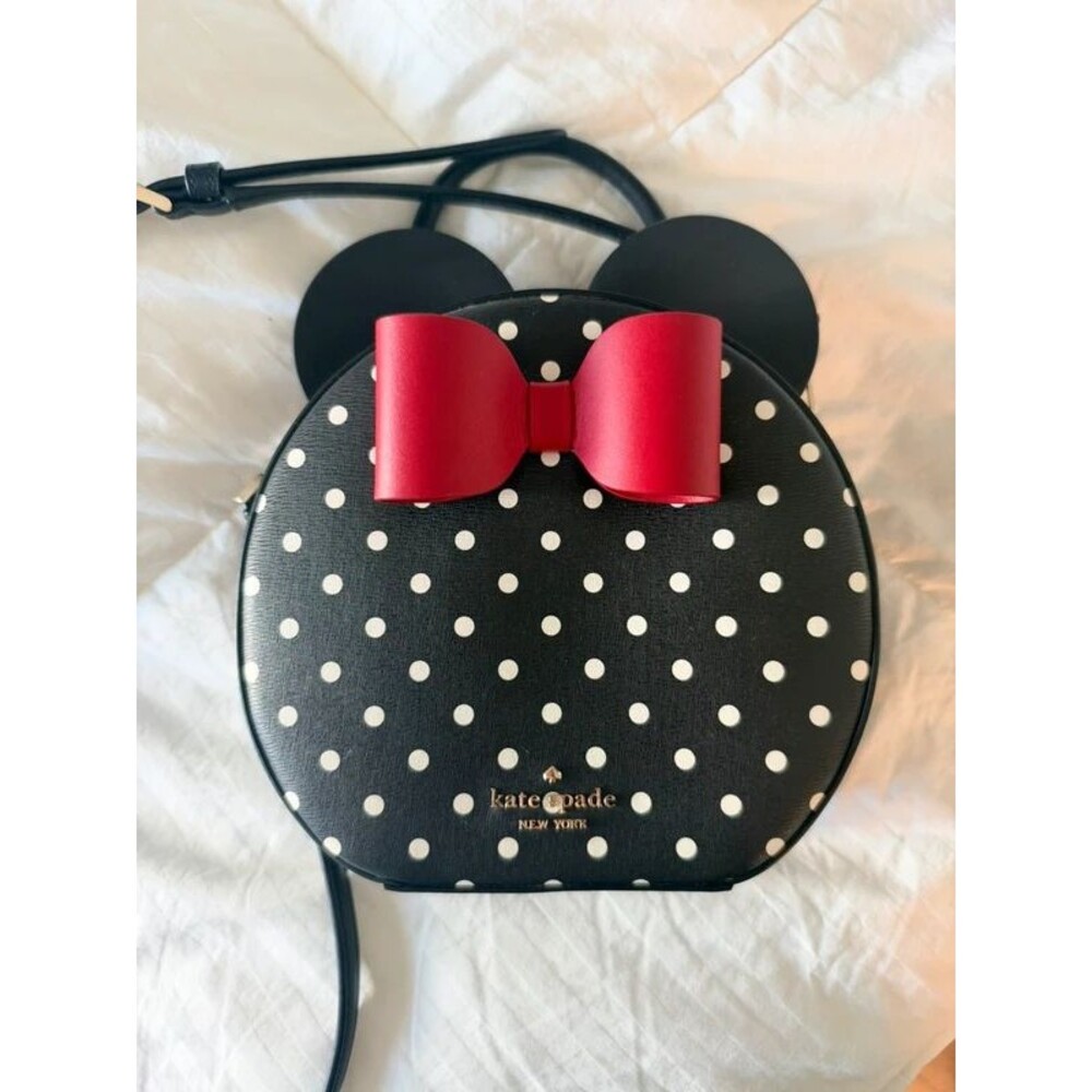 Kate Spade Disney Minnie Mouse Crossbody Bag Black Polka Dot
